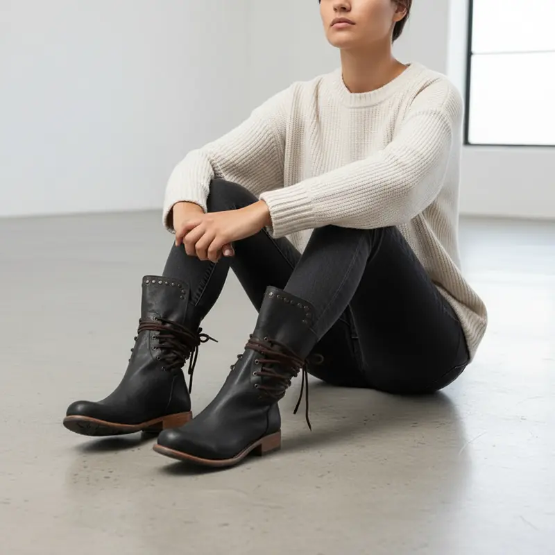 Vintage Schnürstiefel für Damen