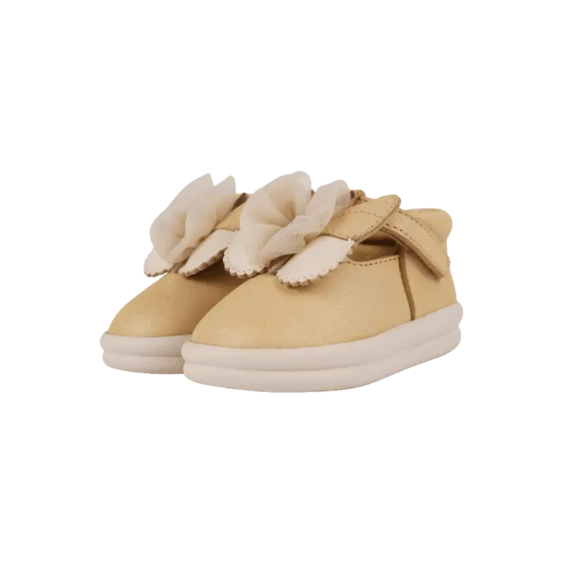 Vlindy Shoes | Gold Metallic Nubuck