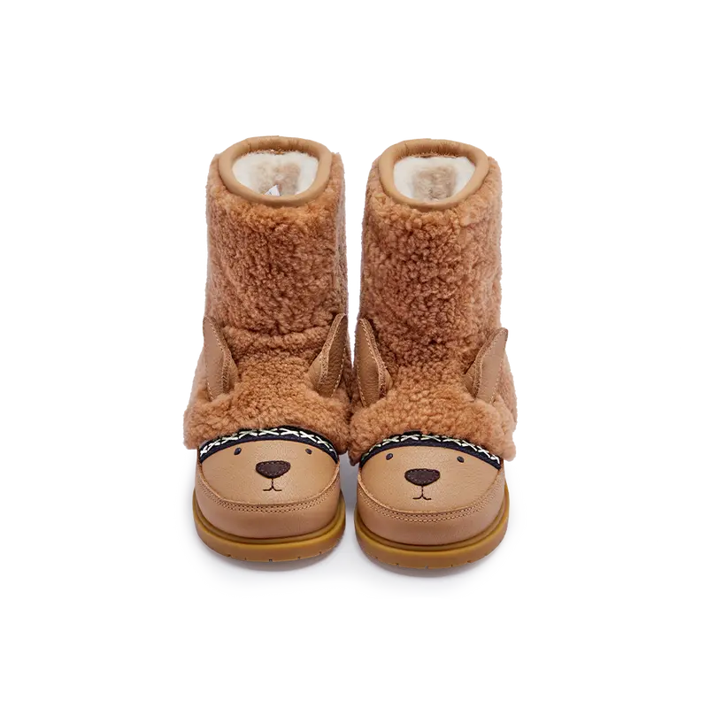 Wadou Boots | Alpaca | Beige Curly Sheep Wool