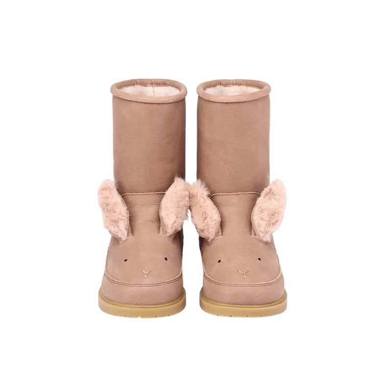 Wadudu Exclusive Boots | Fluffy Bunny | Hazelnut Leather