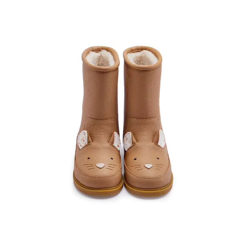 Wadudu Exclusive Boots | Mouse | Beige Leather