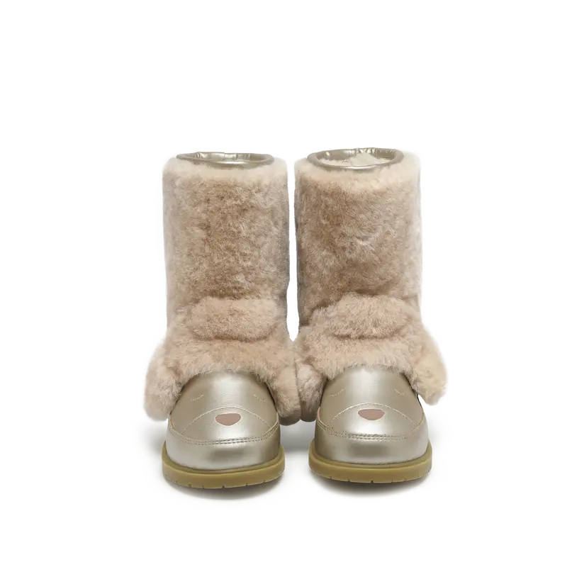 Wadudu Exclusive Boots | Poodle | Light Beige Sheep Wool