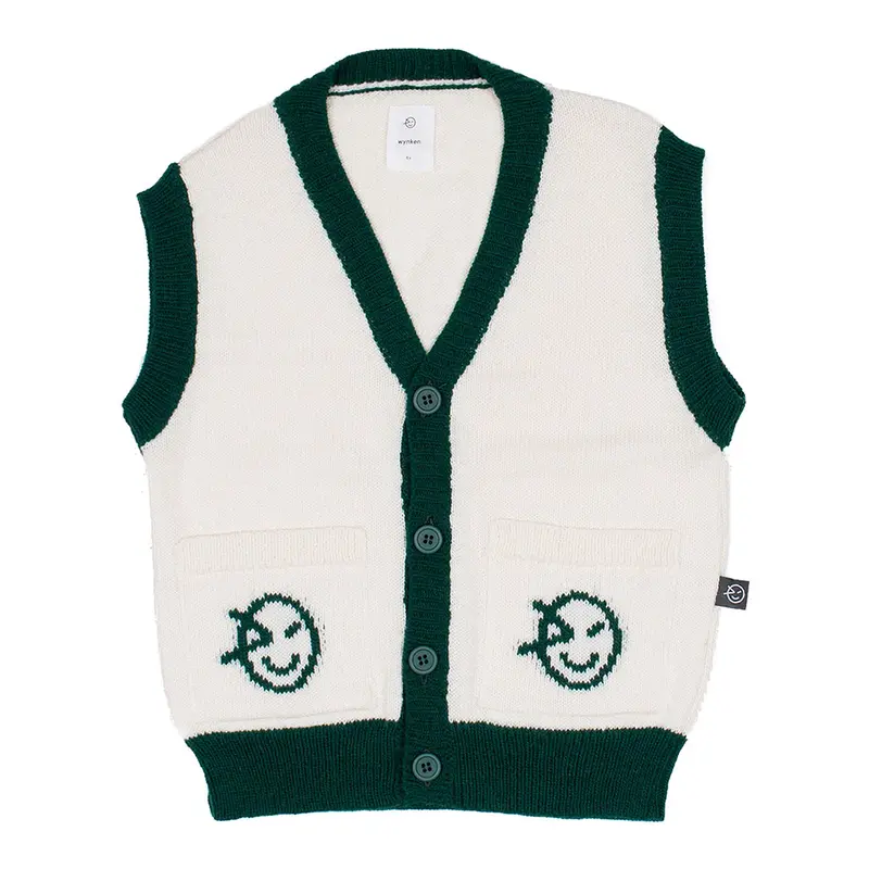 Waistcoat Ecru Green