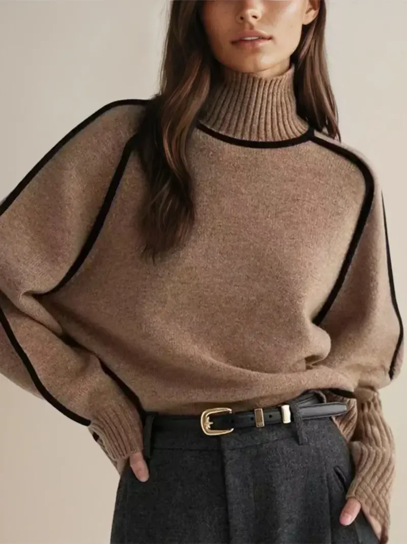 Walpurga | Damen Rollkragenpullover Strickpullover