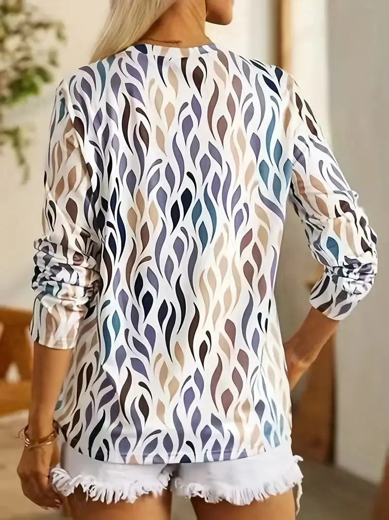 Warda | Damen Elegantes Top | Langarm
