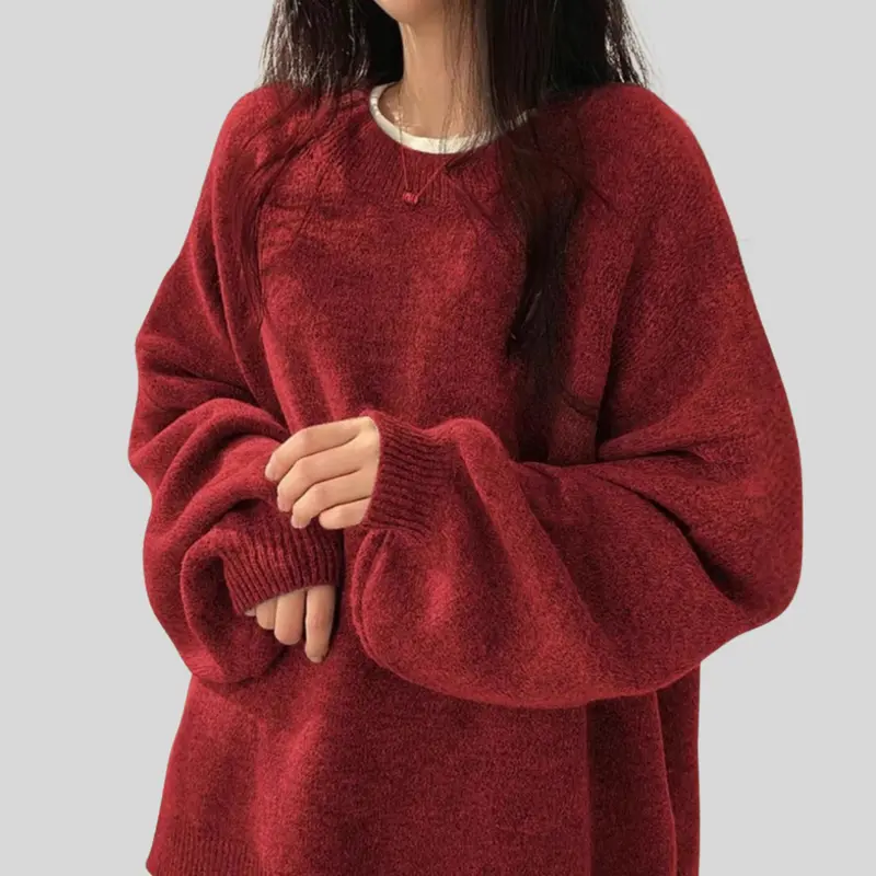 Wera | Damen Oversized Langärmliger Pullover
