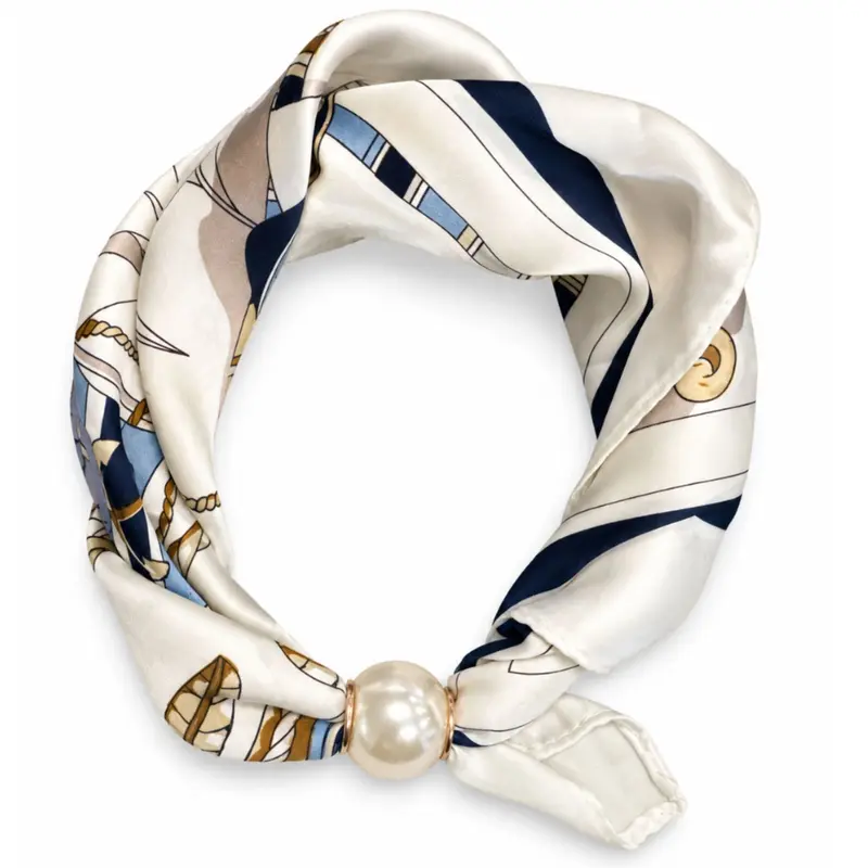 White Blue Rope parel sjaaltje Chloe