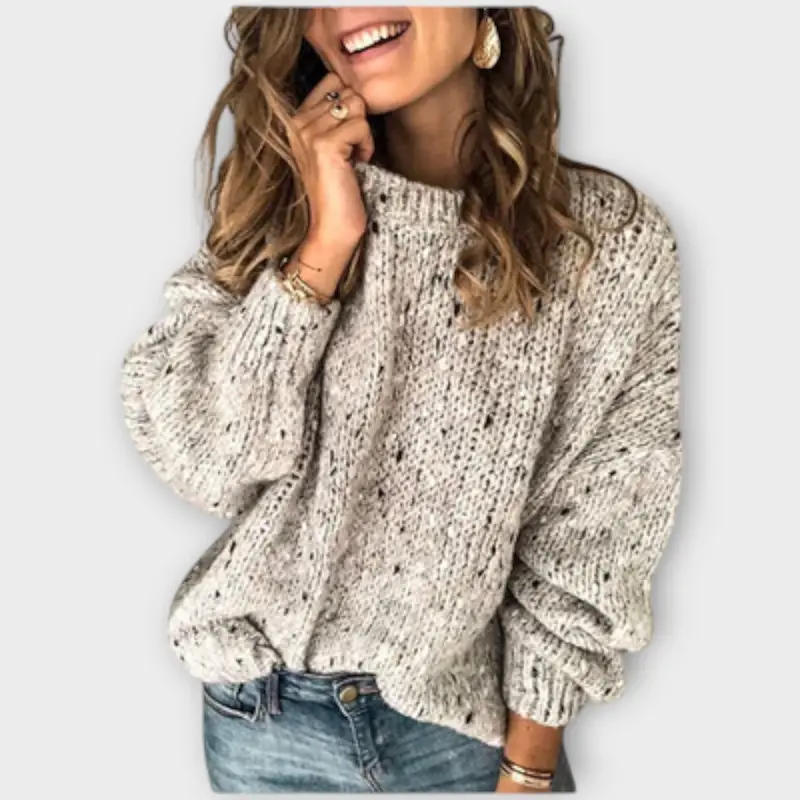 Wibura | Damen Strickpullover Oversize Grobstrick