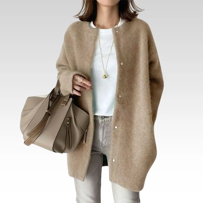 Wilma | Oversize Knopf Strickjacke