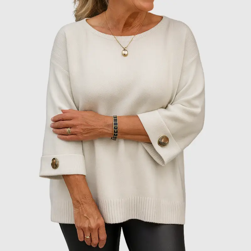 Wiltje | Damen Strickpullover Oversize Rundhals