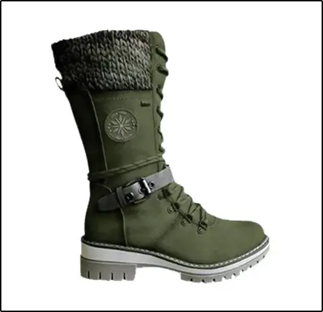 Wiltrud | Damen Winterstiefel Schnürstiefel Mitte Wade