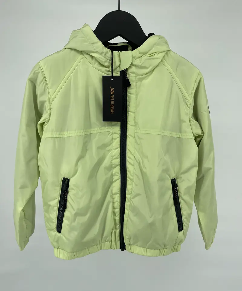 Windbreker Jas Geel Zwart Maat 122