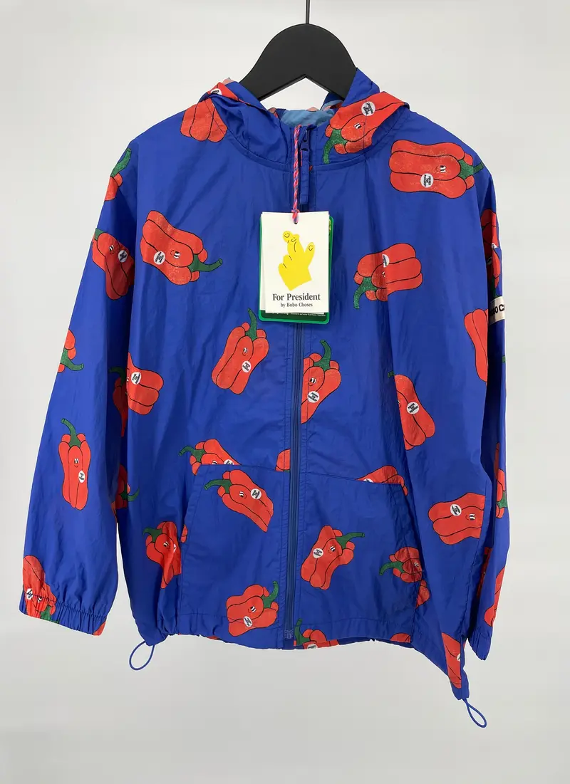 Windstopper Jas Blauw Paprika Maat 140 / 146