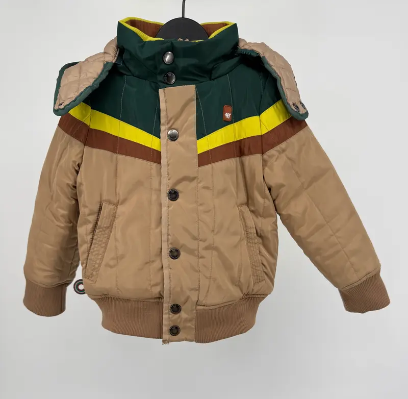 Winterjas Beige Groen Maat 98 / 104