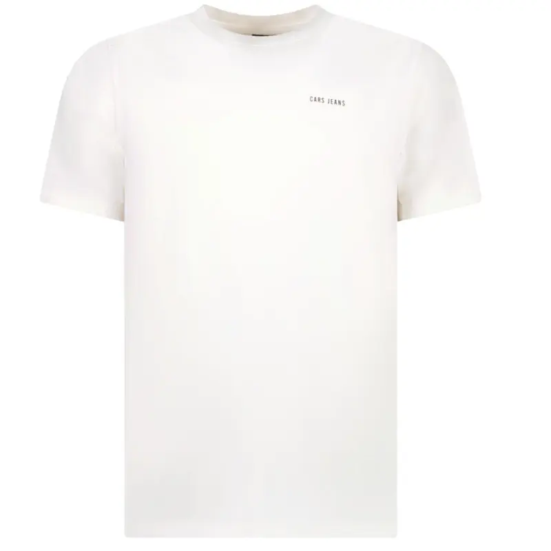 Wit geprint ronde hals t-shirt Rayzo