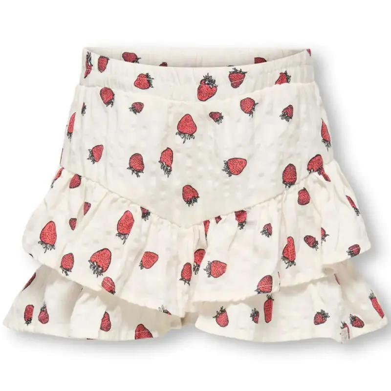 Wit geprinte skort Fina Cerise Frill