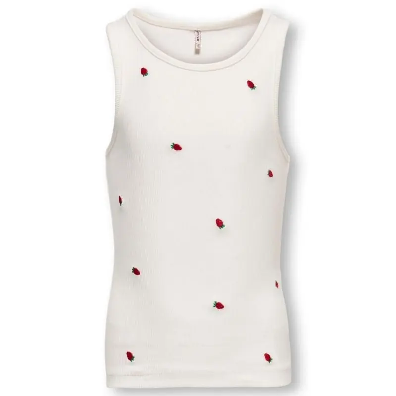 Wit geprinte washed tanktop Jilly