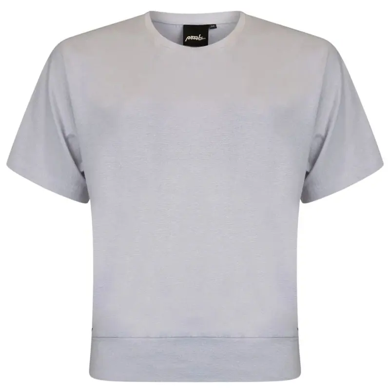 Wit lurex ronde hals t-shirt 613190