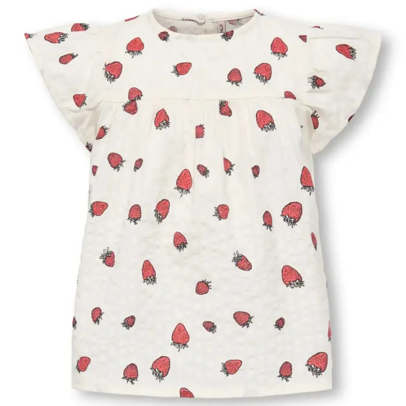 Wit met rood geprinte top Fina Cerise