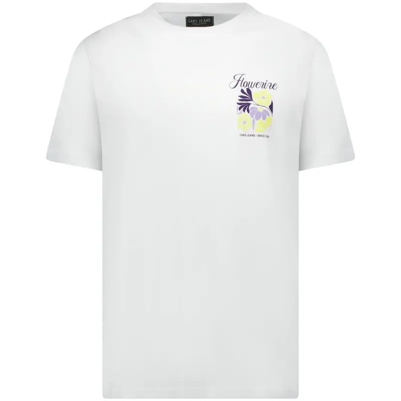 Wit ronde hals backprint t-shirt Ritzo