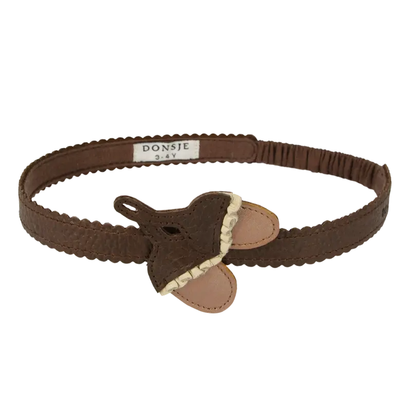 Wonda Headband | Acorn | Brown Grain Leather