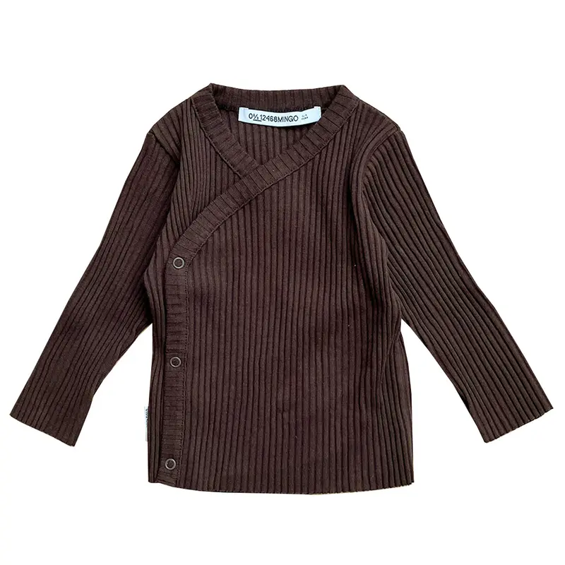 Wrap Top Rib Plum