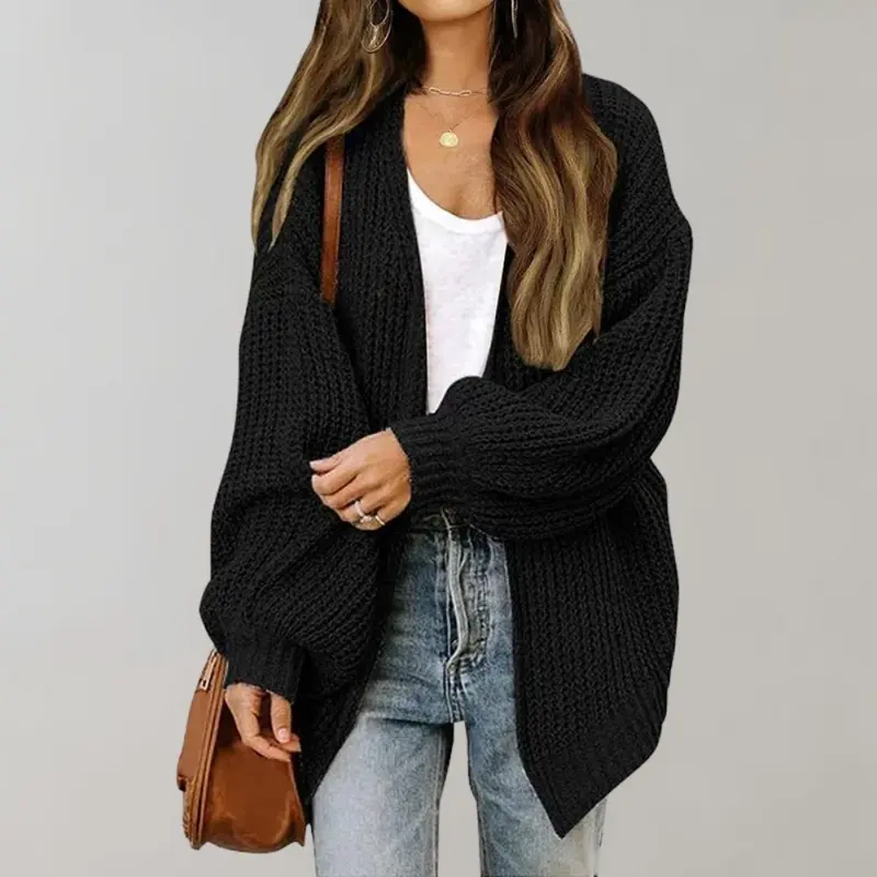 Wulfheda | Damen Oversize Strickjacke offen