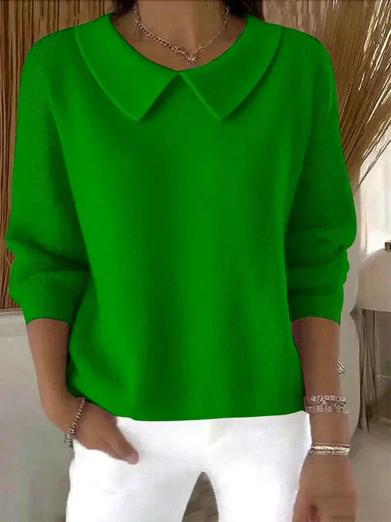 Wulfhild | Damen Pullover mit Bubikragen