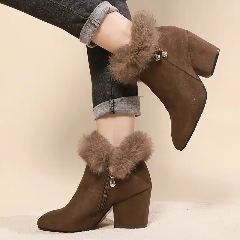 Wulfmara | Damen Stiefeletten mit Blockabsatz
