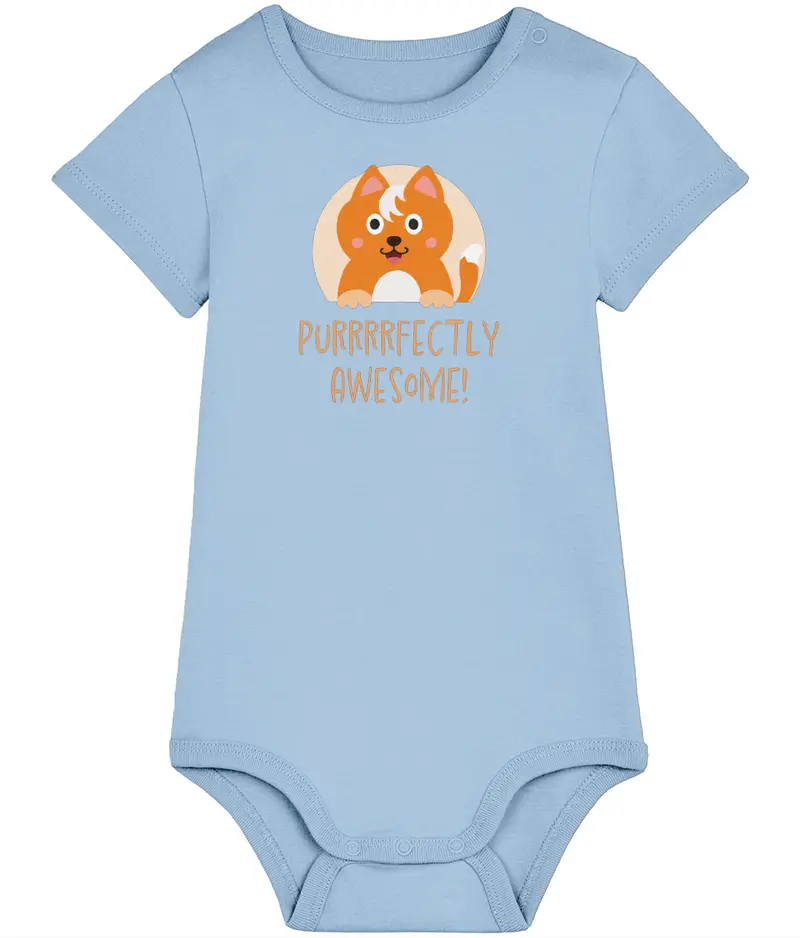 Wuppy Basic - Purrrfectly Awesome - Baby Romper