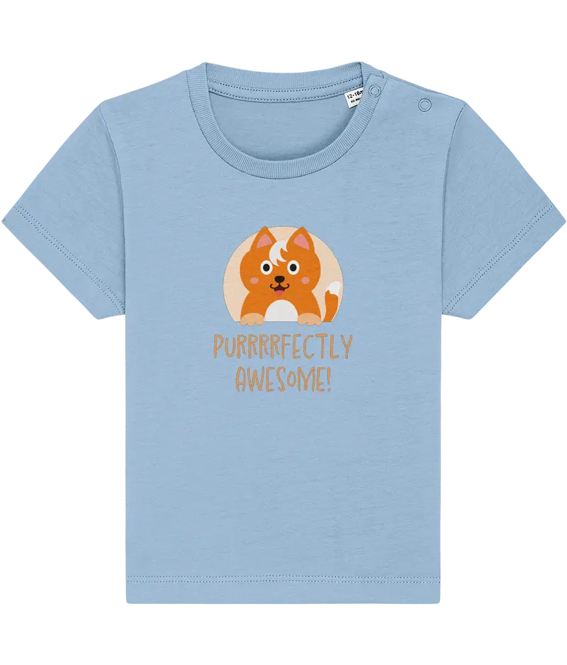 Wuppy Basic - Purrrfectly Awesome - Baby Tshirt