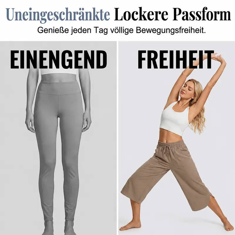Yanizza | Lockere Cropped-Hose mit elastischem Bund