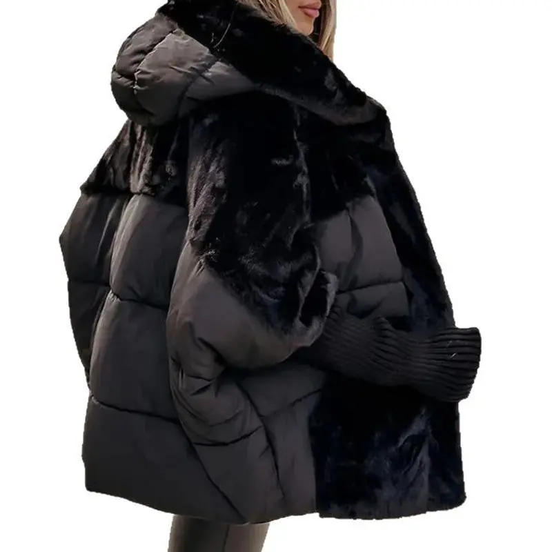 Yohan - Patchwork-Puffer mit Kapuze für Dame