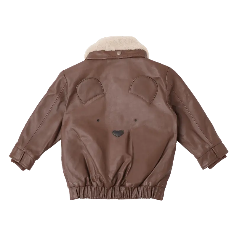 Yuki Leather Jacket | Bear | Cognac Leather