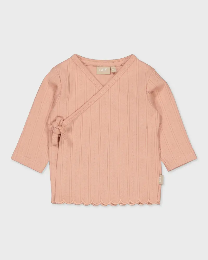 Zalmroze overslagshirt | Pink Blush