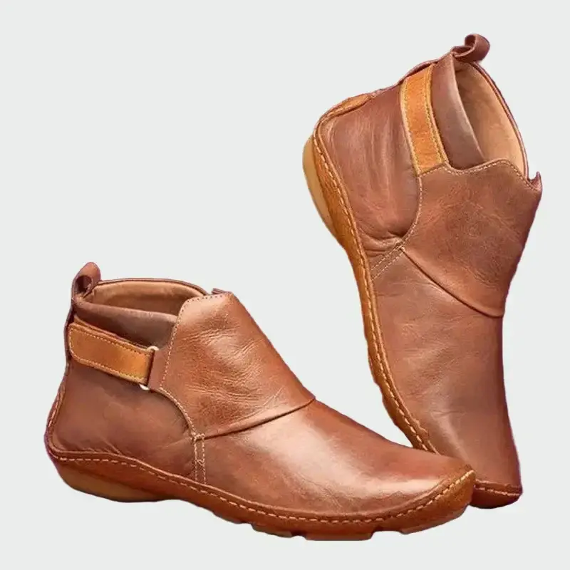 Zelvine | Damen Stiefeletten Leder Flach