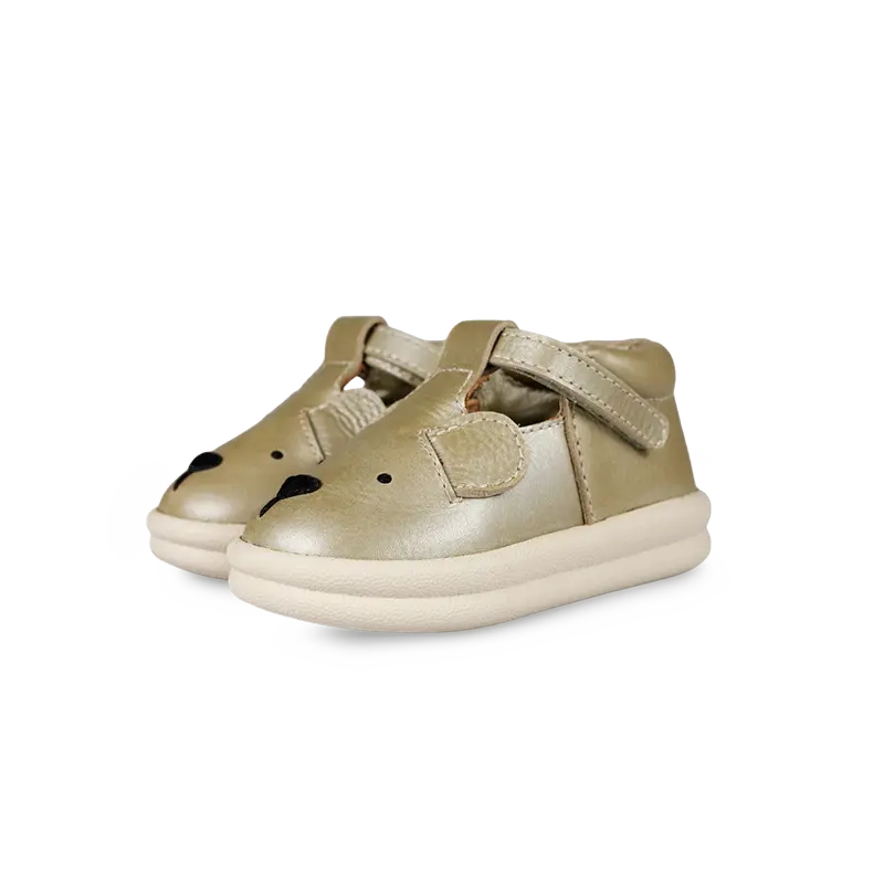 Zilpa Shoes | Bear | Champagne Metallic Leather