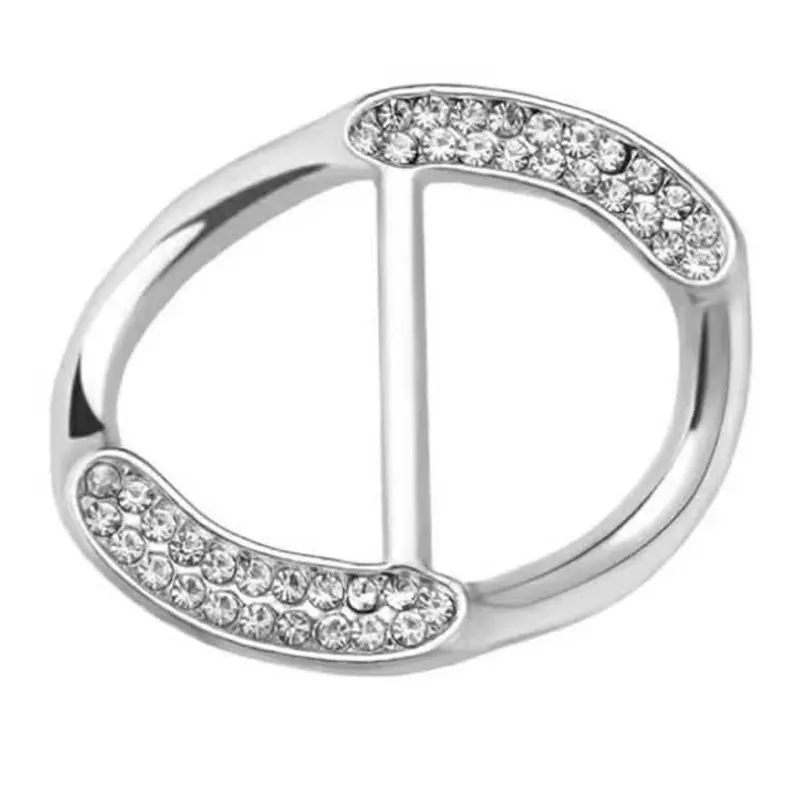Zilveren glitter scarf ring Avianna