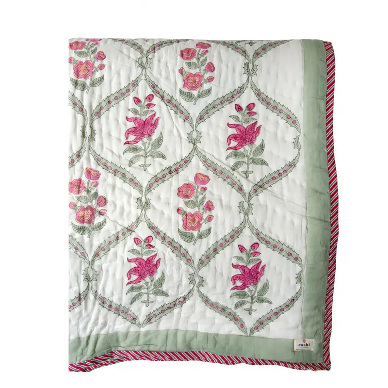 Zineb Block Print Cotton Quilt