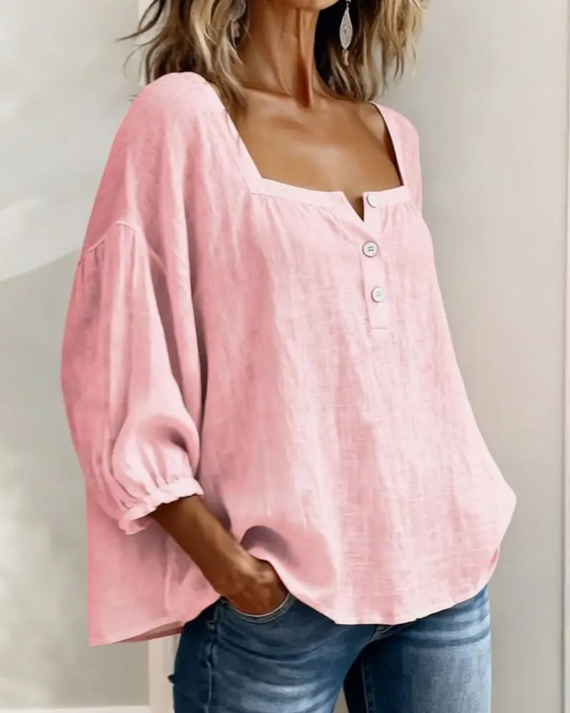 Zoe | Elegante Bluse Damen Eckiger Stil