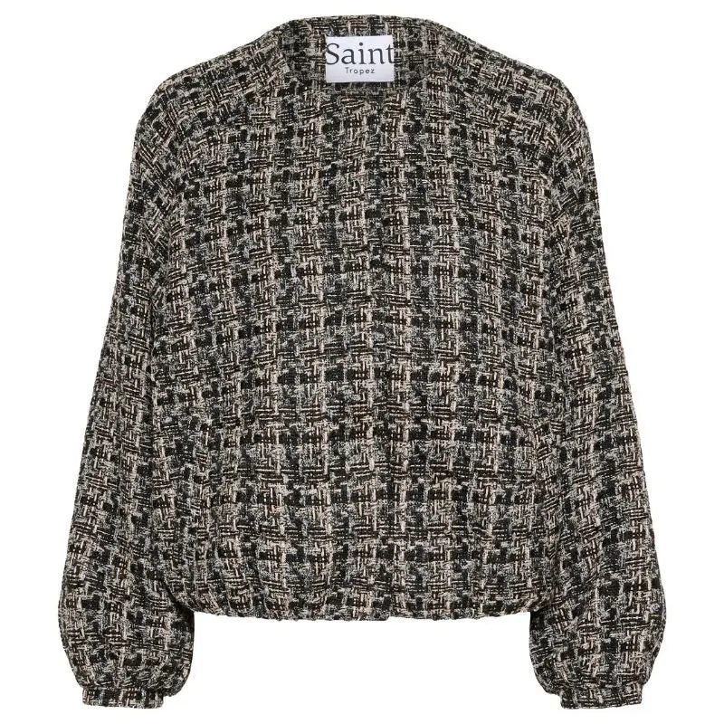 Zwart geprinte bomberjacket Macy