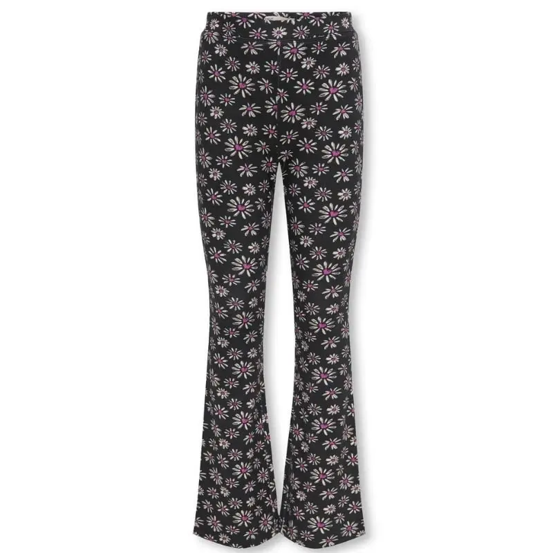 Zwart geprinte flairbroek Paige
