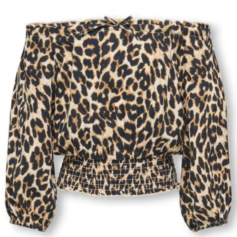 Zwart geprinte top Glow