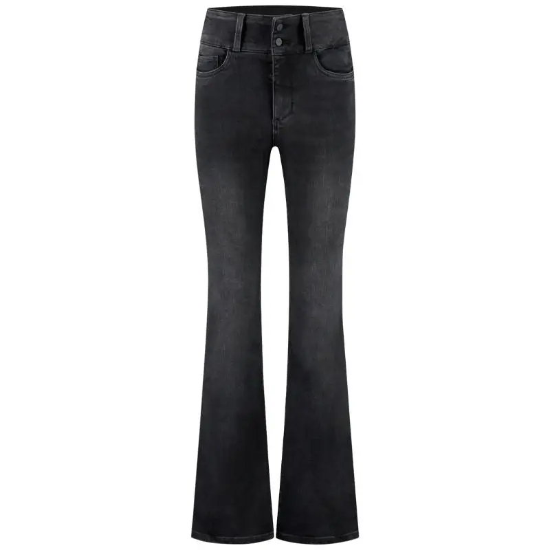 Zwarte high waist flared Bodine