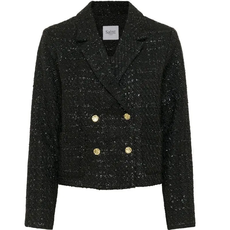 Zwarte korte blazerjacket Nigella