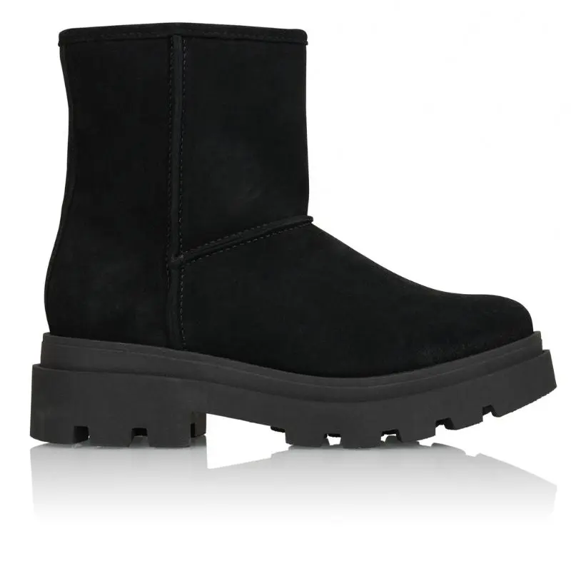 Zwarte korte suede bikerboots Oslo