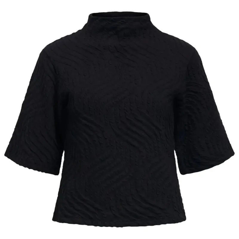 Zwarte regular fit high neck top Meral