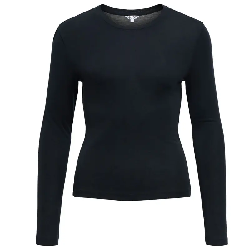 Zwarte regular longsleeve top Alma