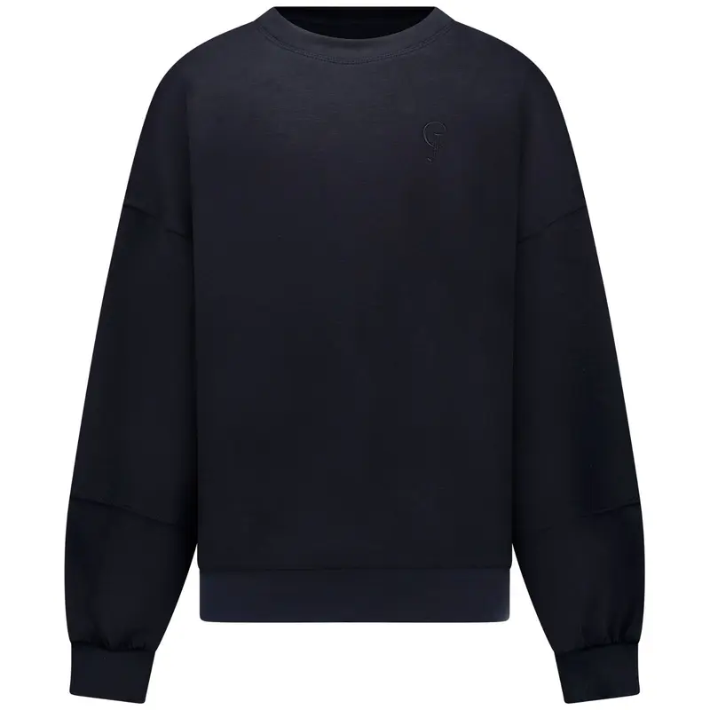 Zwarte ronde hals sweater Remi