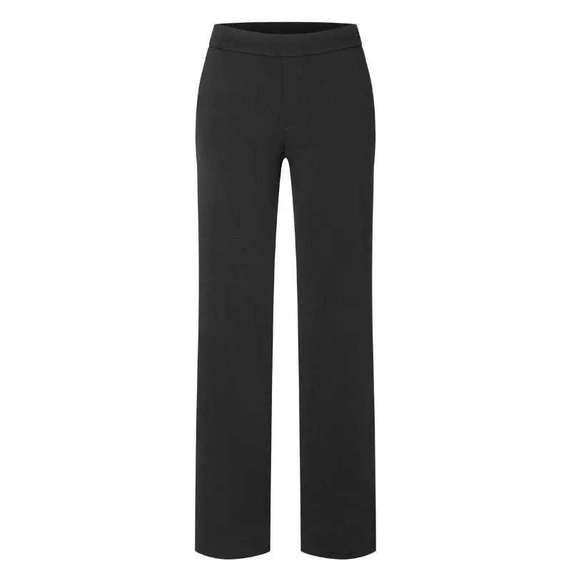 Zwarte wide fit jersey broek Chiara